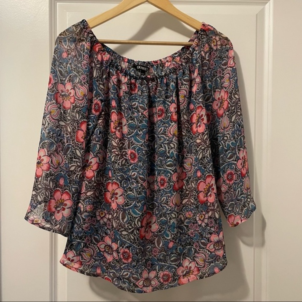 Express Floral Off the Shoulder Top